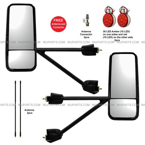Heated Chrome Housing Left Side Car Mirror Driver Side Truck Mirror fit 2008-2016 Kenworth T660 T600 T370 T270 T800 with Power Operation ECCPP Rear View Mirror