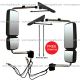 Door Mirror Power Heated with Arm Assembly Cover Black - Driver and Passenger Side (Fit: International 4300 4400 7400 7600 8500 8600 Truck