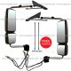 Door Mirror Power Heated with Arm Assembly Cover Chrome - Driver and Passenger Side (Fit: International 4300 4400 7400 7600 8500 8600 Truck)