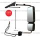 Door Mirror Power Heated with Arm Assembly Black - Passenger Side (Fit: International 4300 4400 7400 7600 8500 8600 Truck)