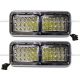 LED Headlights with Bezel - LH and RH (Fit: Kenworth T400 T600 T800 W900B W900L Classic 120/132. Peterbilt 378 379. Western Star 4900, Freightliner FLD Classic XL Mack Superliner )