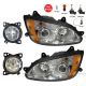 4 Item Combo - Headlight with Fog Lamp - Driver and Passenger Side (Fit: Kenworth T660)