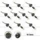 10 Sets Of 1176 Bulb Clear/White With Socket And 3 Wire Pigtail For Back Up, Park, Stop, Tail & Turn Lighting Of Car And Truck