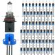 60 Pcs 9004 Halogen Bulb White Light With 60 Pcs 3 Wire 3 Pin Female Universal High and Low Beam 9004 Connector Pigtail Wire Harness (Fit: Car Bus Truck Tractor Loader RTV UTV Headlight) 
