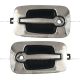 Exterior Cabin Door Handle Chrome with Chrome Bezel - Driver & Passenger Side (Fit: International 7300 7400 7500 7600 4200 8600 4400 8500 7600 4100 Prostar CXT MXT RXT )