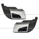 Side Bumper End with Cover Black and Trim Chrome with Fog Light Hole- Driver and Passenger Side (Fit: 2018-2020 Volvo VNL)