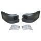 Side Bumper End with Fog Light Hole and Cap Chrome Cover - Driver & Passenger Side (Fit: Volvo VNL 2004-2015)