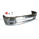 7 Pieces Combo - Central Bumper Chrome with Fog Light and Side Bumper End with Support Bracket - Driver and Passenger Side (Fit: Freightliner Columbia 1997-2014 Truck)
