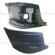 Bumper End Reinforcement with Cover Black without Fog Light Hole - Passenger Side (Fit: 2008-2017 Freightliner Cascadia Truck)