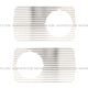 2 Pieces - Headlight Bezel Plate Aluminum ( Fit: 1966-1989 Mack R RD RM Models)