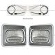 LED Headlight Reflector Style Heated with Bezel Plastic Gray Pair and Wire Harness - Driver & Passenger Side (Fits: 95-05 Freightliner FL50, 91-04 FL60, 91-05 FL70, 91-05 FL80, and 94-03 FL106)