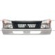 Bumper Metal White With Grille Plastic Black And Headlight & Corner Lamp & Marker Light - Driver & Passenger Side (Fit: Mitsubishi FUSO FE125, FE140, FE145, FE180, FE83D, FE84D Trucks )