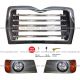 Grille Surround Chrome with Metal Grille Chrome and Headlight Gray - Driver and Passenger Side  (Fit: Mack CV713 Truck)