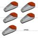 5 Pcs Grakon 5000 Style Cab Marker Indicator Light Amber/Amber Chrome -12 LED Inside (Fit: Kenworth W900, T880, T800; Peterbilt 377, 385, 379, 378, 367, 386, 384, 357, 356, 351, and other truck models)