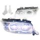 Headlight with LED Bulbs & LED Light Bar - Driver and Passenger Side (Fit: Peterbilt 2008 - 2018 388 389 2014 - 2018 367 567)