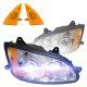 4 Pcs - Headlight With LED Bulbs & Side Marker LED Light - Driver and Passenger Side (Fit: Kenworth T660 T600 T370 T270 T170 T470 T440 T700 Trucks)