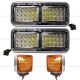 4 Pcs - LED Headlights with Bezel & 4