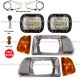 Headlight Bezel Chrome with Turn Signal Corner Lamp and 5