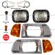 Headlight Bezel Chrome with Turn Signal Corner Lamp and 5