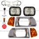 Headlight Bezel Chrome with Turn Signal Corner Lamp and 5