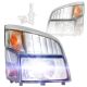 6 Pcs - Headlight With LED Bulbs And Corner Lamp Plus Marker Light - Driver and Passenger Side (Fit: Mitsubishi FUSO FE180 FE145 FE140 Trucks) 