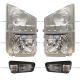 6 Piece Combo - HeadLight with Corner Lamp and Side Indicator Lamp on Door- Driver and Passenger Side (Fit: 2008-2017 Isuzu NRR and NPR , 2008-2010 GMC W4000 