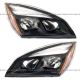 LED Headlight Assembly Black - Driver and Passenger Side (Fit: Freightliner NEW Cascadia 2018-2020)
