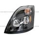 LED Headlight Assembly Black - Driver Side (Fit: 2004-2018 Volvo VNL VN VNM)