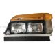 Headlight Assembly with Corner Lamp and Bezel & Amber Ornament Reflector with Bottom Garnish Trim - Driver Side (Fit: 1995-2005 Isuzu NPR NRR, GMC W4000 W4500 Trucks.) 