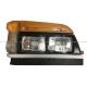 Headlight Assembly with Corner Lamp and Bezel & Amber Ornament Reflector with Bottom Garnish Trim - Passenger Side (Fit: 1995-2005 Isuzu NPR NRR, GMC W4000 W4500 Trucks.)	