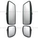 Two Sets - Rear View Main Mirror Flat And Wide Angle Mirror Convex Black (Fit: 2003-2023 Freightliner 108SD 114SD M2 100 106 112 Bussiness Class)