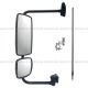 Door Mirror Black With Bracket Arm - Driver Side (Fit: 2003-2023 Freightliner 108SD 114SD M2 100 106 112 Bussiness Class) 