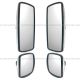 Two Sets - Rear View Main Mirror Flat And Wide Angle Mirror Convex Chrome - (Fit: 2003-2023 Freightliner 108SD 114SD M2 100 106 112 Bussiness Class) 