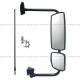 Door Mirror Chrome With Bracket Arm - Passenger Side (Fit: 2003-2023 Freightliner 108SD 114SD M2 100 106 112 Bussiness Class) 