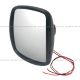 Wide Angle Mirror Convex Black HEATED (Fit: 2003-2023 Freightliner 108SD 114SD M2 100 106 112 Bussiness Class)