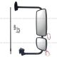 Door Mirror Black HEATED With Bracket Arm - Passenger Side (Fit: 2003-2023 Freightliner 108SD 114SD M2 100 106 112 Bussiness Class) 