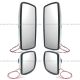Two Sets - Rear View Main Mirror Flat And Wide Angle Mirror Convex Chrome HEATED (Fit: 2003-2023 Freightliner 108SD 114SD M2 100 106 112 Bussiness Class)