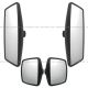 Two Sets - Rear View Main Mirror And Wide Angle Mirror Black (Fit: International 2000 - 2017 DuraStar 4300 4400 2002 - 2017 WorkStar 7300 7400 7500 7600 TransStar 8500 8600)  