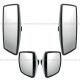 Two Sets - Rear View Main Mirror And Wide Angle Mirror Chrome (Fit: International 2000 - 2017 DuraStar 4300 4400 2002 - 2017 WorkStar 7300 7400 7500 7600 TransStar 8500 8600) 