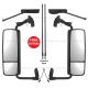 Door Mirror Power Heated Matte Black Cover with Bracket Arm -  Driver and Passenger Side ( Fit: 2004 - 2023 Volvo VNL 2004 - 2017 Volvo VNM 2018 - 2023 Volvo VNR 2013 - 2023 Volvo VNX )