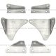 6 Pcs Stainless Mounting Angle Kit - Driver & Passenger Side (Fit: 88-22 Kenworth T800 82-21 Kenworth W900B/L 05-07 Kenworth T300 08-21 Kenworth T170 270 370 Truck Door Mirror )