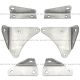 6 Pcs Stainless Mounting Angle Kit - Driver & Passenger Side (Fit: 88-22 Kenworth T800 82-21 Kenworth W900B/L 05-07 Kenworth T300 08-21 Kenworth T170 270 370 Truck Door Mirror )