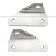 2 Pcs Stainless Mounting Angle for Lower Support Arm - Driver & Passenger Side (Fit: 88-22 Kenworth T800 82-21 Kenworth W900B/L 05-07 Kenworth T300 08-21 Kenworth T170 270 370 Truck Door Mirror )