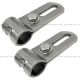  2 Sets - Heavy Duty Door Mirror Split Style Clamp Mounting Braces for 3/4 Round Bracket Arms - 304 Stainless Steel ( Fit: Various West Coast Truck Mirrors )