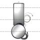 Rear View Main Door Mirror with 8