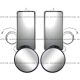 2pcs Rear View Main Door Mirror with 2pcs 8