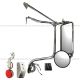 Door Mirror Heated & Arm Stainless w/ Bottom Mount Bracket & Cover Aluminum Chrome & LED Marker light  - Passenger Side Fit: ( after 2005 Peterbilt ) 335 340 357 382 385 386 325 330 348 388 389 365 367 Truck
