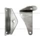 Door Mirror Mounting Angles For Bracket & Support Arms Stainless - Passenger Side (Fits: 2005 and onward Peterbilt 335 340 357 382 385 386 325 330 348 388 389 365 367 Truck)