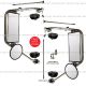 Door Mirror Heated Stainless with Arm -  Driver and Passenger Side (Fit: Mack CH 613 CT713 GU713 GU813 CV713 CL700 Truck)