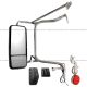 Door Mirror Power & Heated Stainless Chrome Cover with Bottom Mount Bracket & Cover Chrome & LED Marker light  - Driver Side Fit: Peterbilt 335 340 357 382 385 386 325 330 348 388 389 365 367 Truck